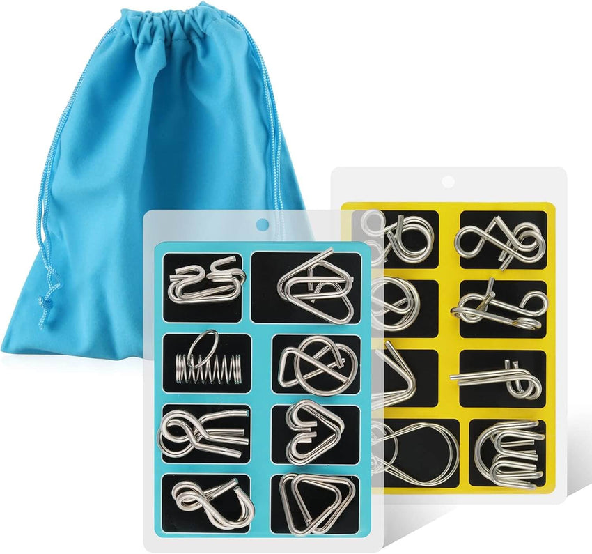 Metal Brain Teaser Puzzle Set